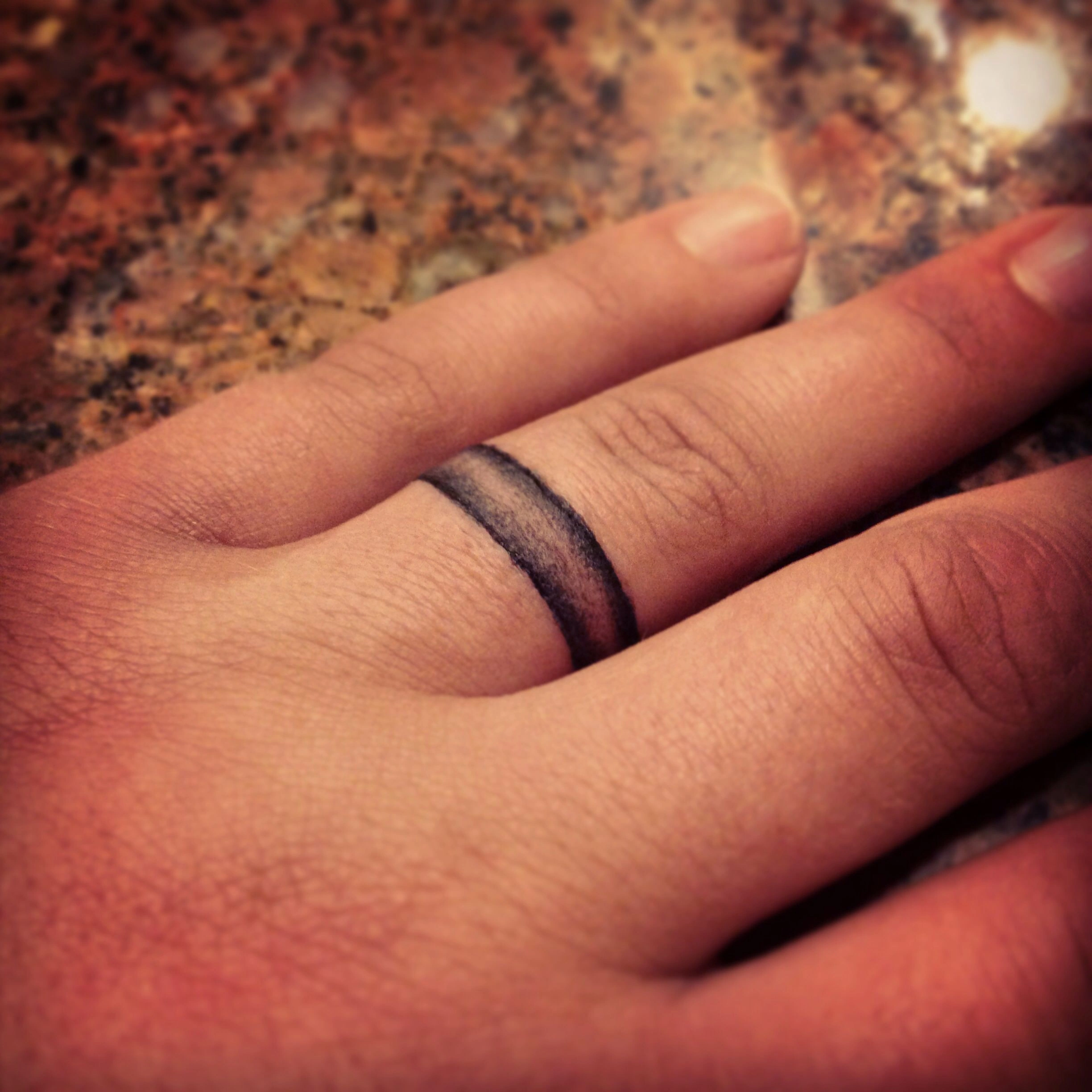 Realistic 3d Wedding Ring Tattoos