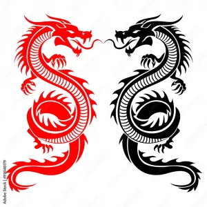 22 Stunning Red Tattoo With Black Outline Designs