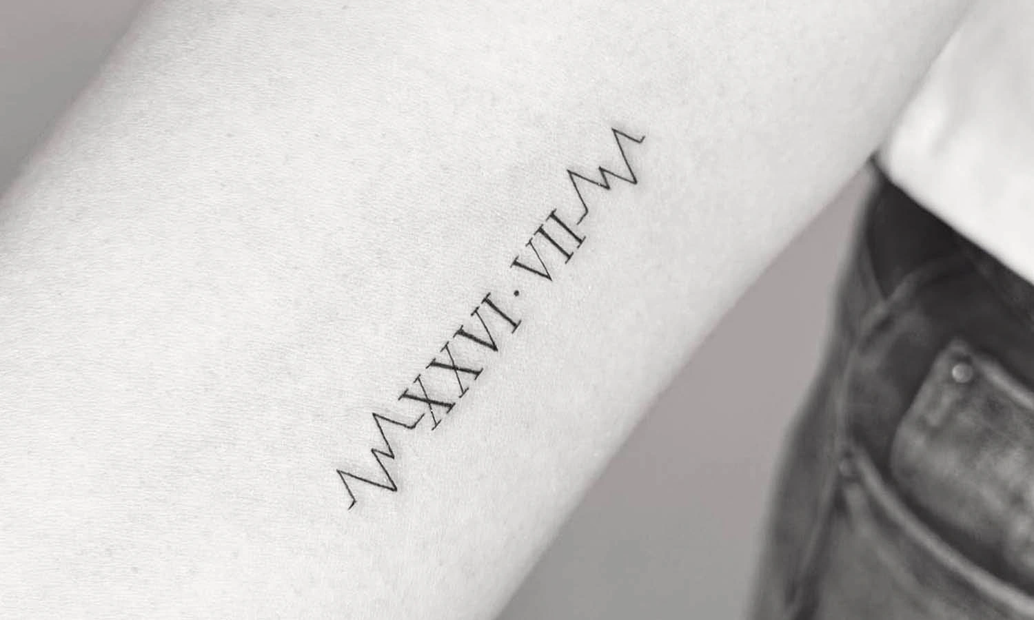 16 Elegant Roman Numeral Tattoo Ideas For Females: Bold