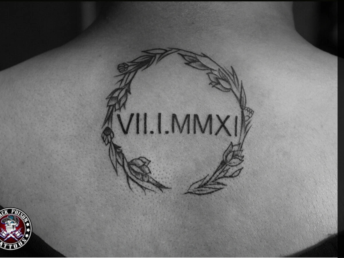 14 Classic Roman Numerals Tattoo On Back A Bold Mark