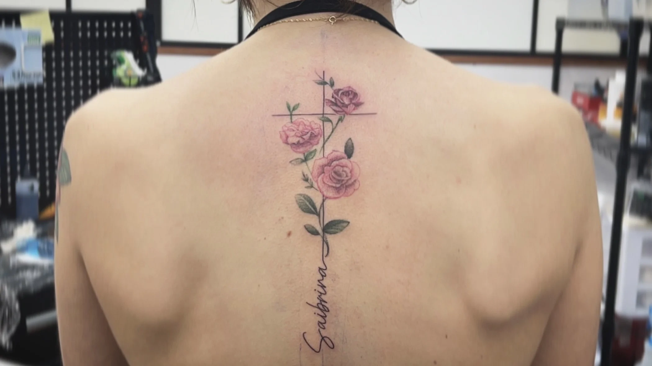 Rose Tattoo With Words Inside