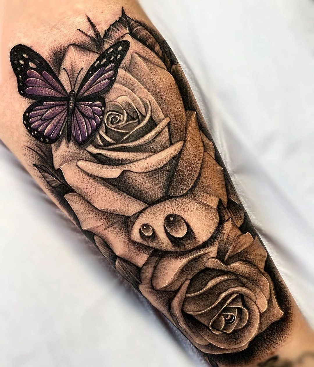 Rose With A Butterfly Tattoo