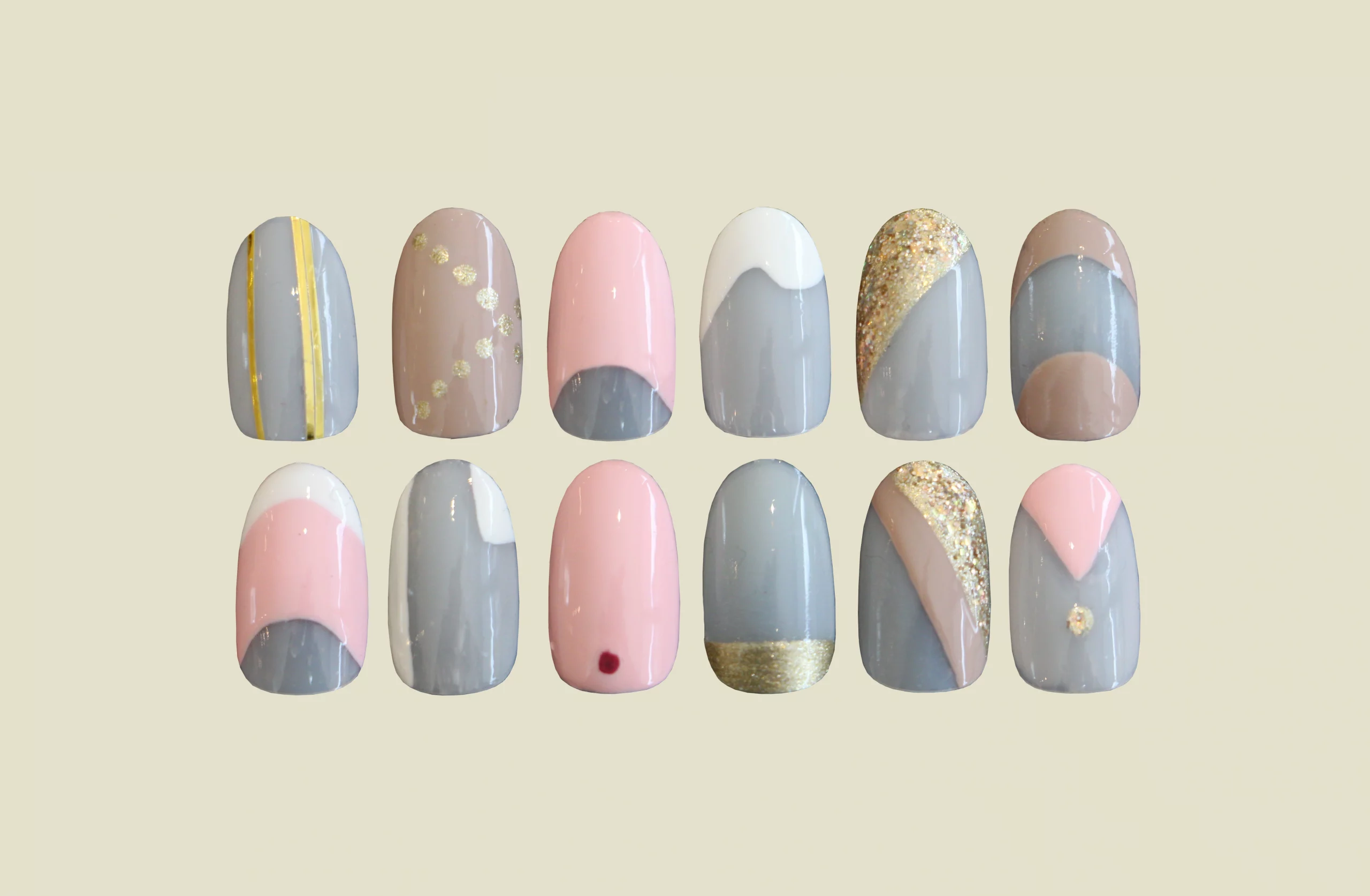25 Simple Geometric Nail Art For Beginners Style