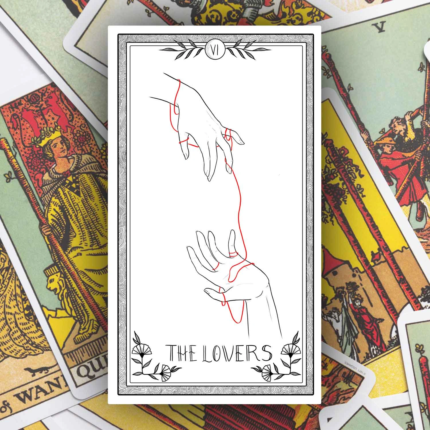 20 Charming Simple Lovers Tarot Card Tattoo Inspiration