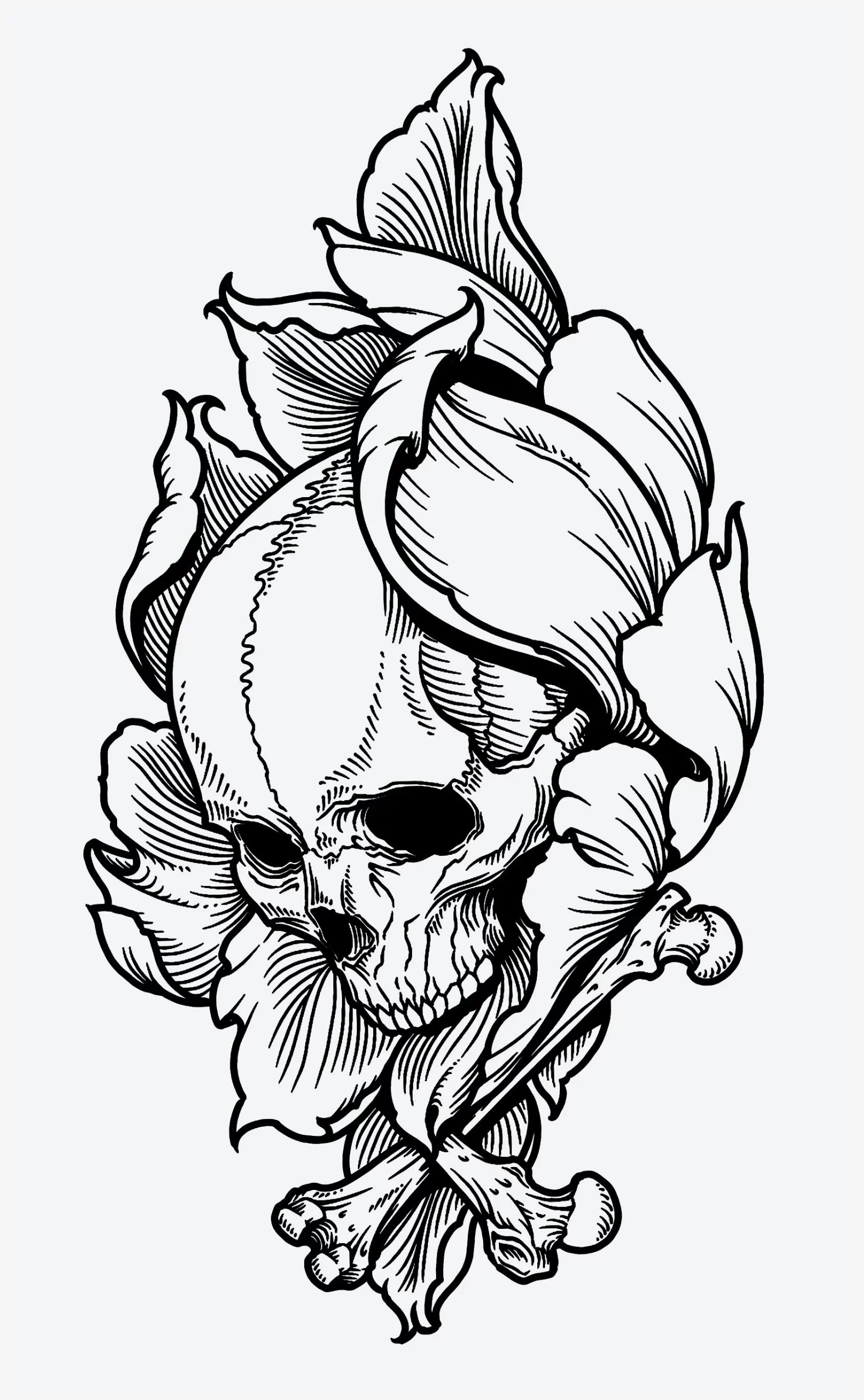 23 Bold Skull Tattoo Designs Black And White Fearless