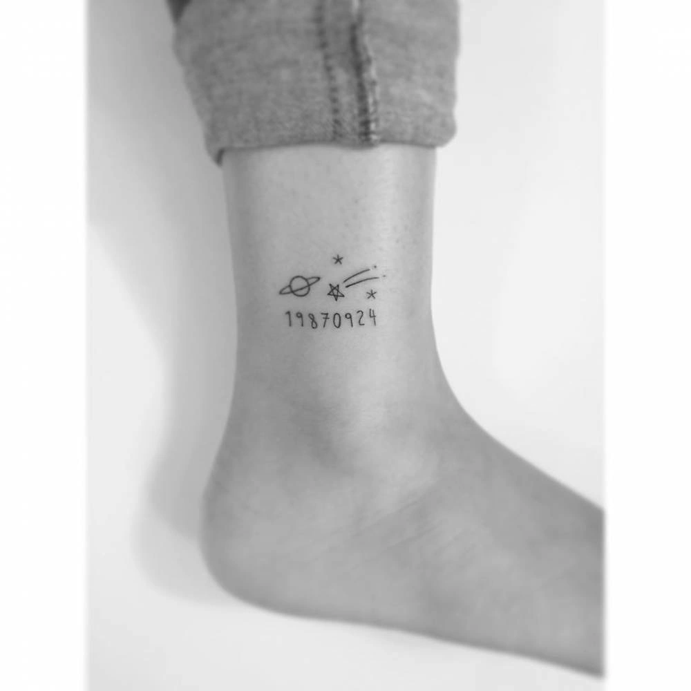 Small Date Of Birth Tattoo