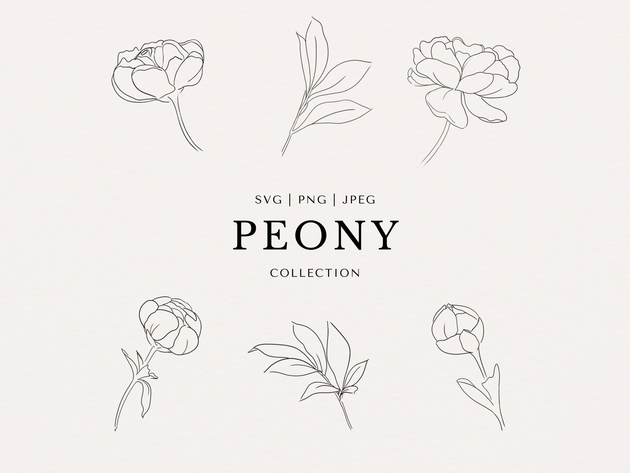 Small Fine Line Peony Tattoo