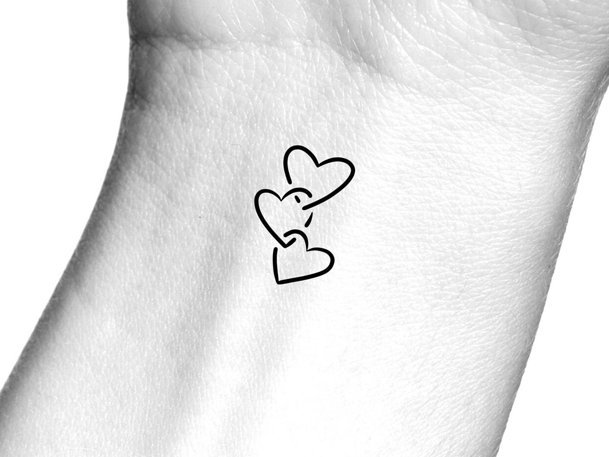 Small Mother Daughter Heart Tattoos