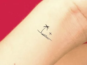 33 Chic Small Palm Tree Tattoo Outline For Nature