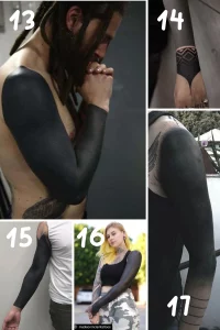 16 Stunning Solid Black Arm Sleeve Tattoo