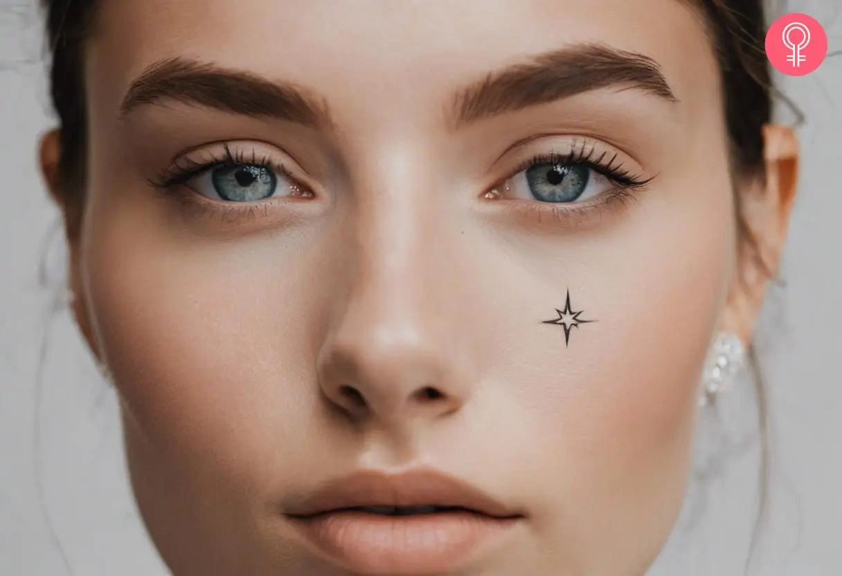Star Tattoo Under The Eye