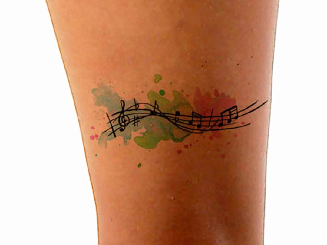7 Gorgeous Star With Music Notes Tattoo: Dance In Light