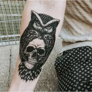 17 Unique Sugar Skull And Owl Tattoo Designs