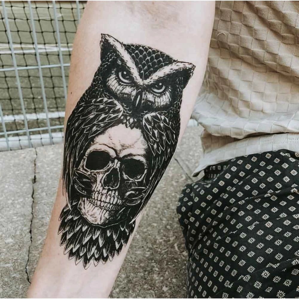 17 Stunning Sugar Skull And Owl Tattoo That Captivates