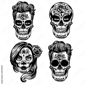 14 Powerful Sugar Skull Tattoo Black And Grey