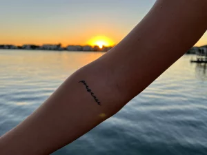 17 Bold Tattoo Of The Word Beautiful For Confidence