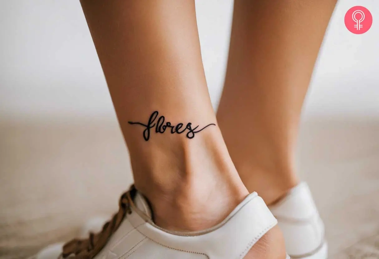 19 Elegant Tattoos Of Names On Ankle – A Silent Promise