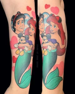 18 Tattoos Of The Little Mermaid, Oceanic Charm