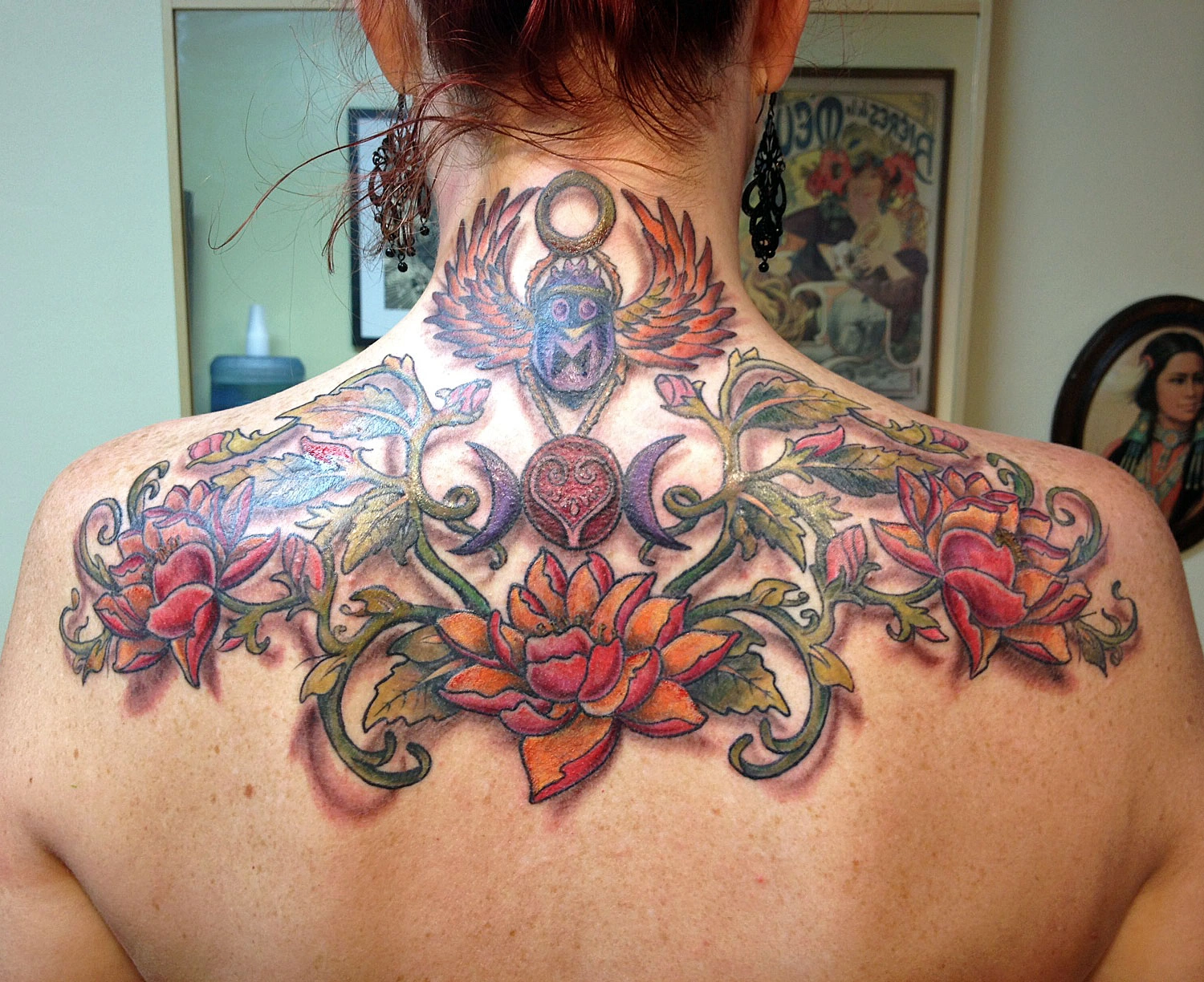 16 Stunning Tattoos On Top Of Back: Make Your Mark