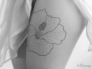 21 Tropical Flower Tattoo Black And White Urban