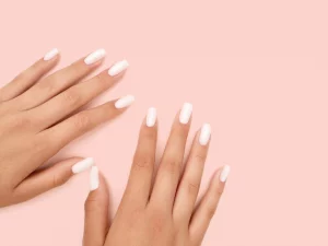 36 Futuristic White Nail Design 2025 Geometric